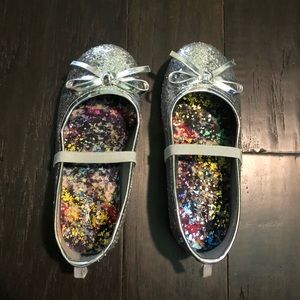 Silver Glitter Shoes size 9